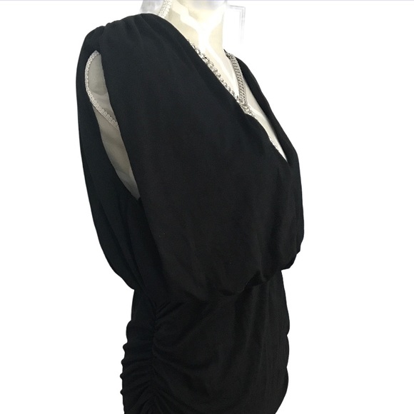 🌻4/$20 Anrabess Bodycon Maxi Dress With Silver Chain Accent Large New With Tag - Picture 2 of 11